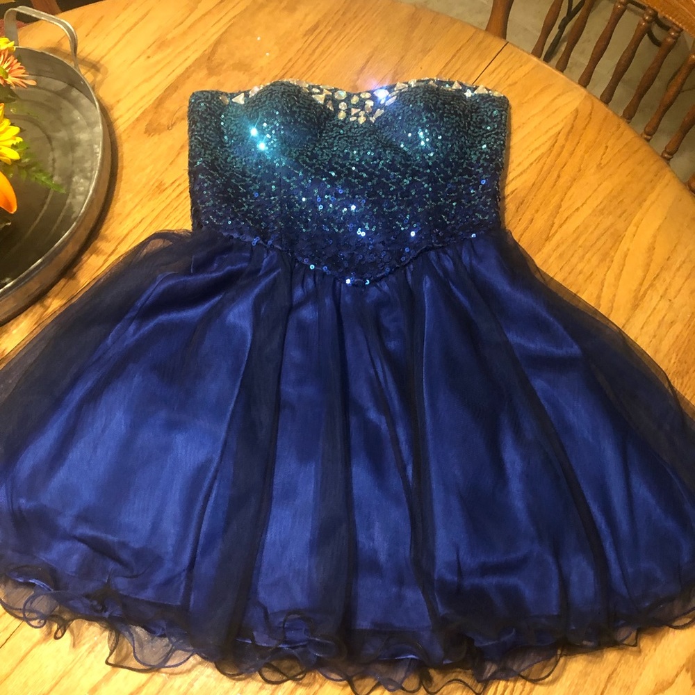 Royal Blue, Sequin Homecoming Dress!